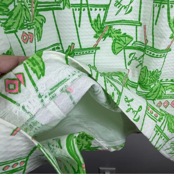 Lilly Pulitzer Lacina Mint Julep Kentucky Derby Shift Lattice Dress Size 10 - Picture 9 of 15